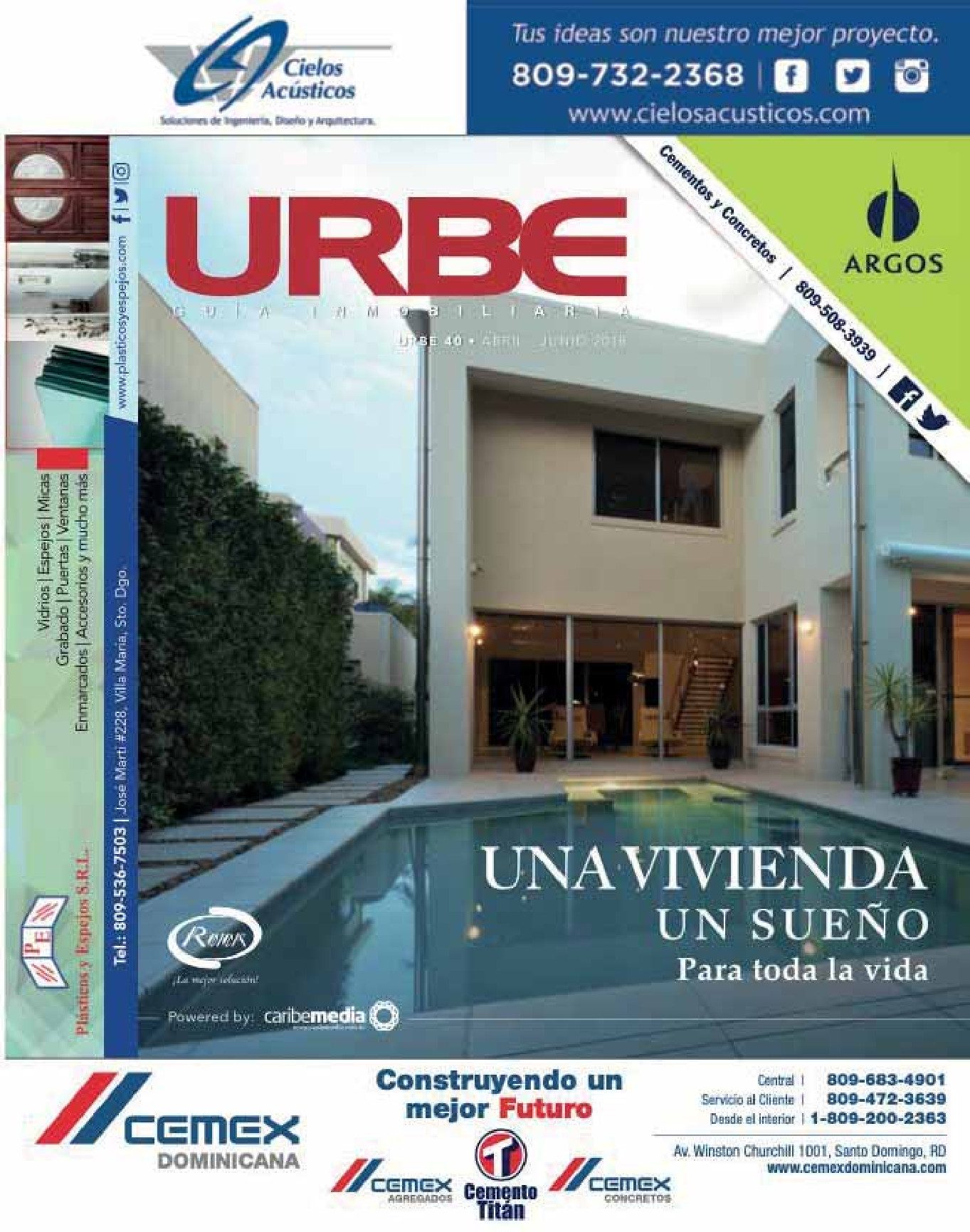 Portada URBE Guía Inmobiliaria: Año 2018 - Mes Enero- Edición 40