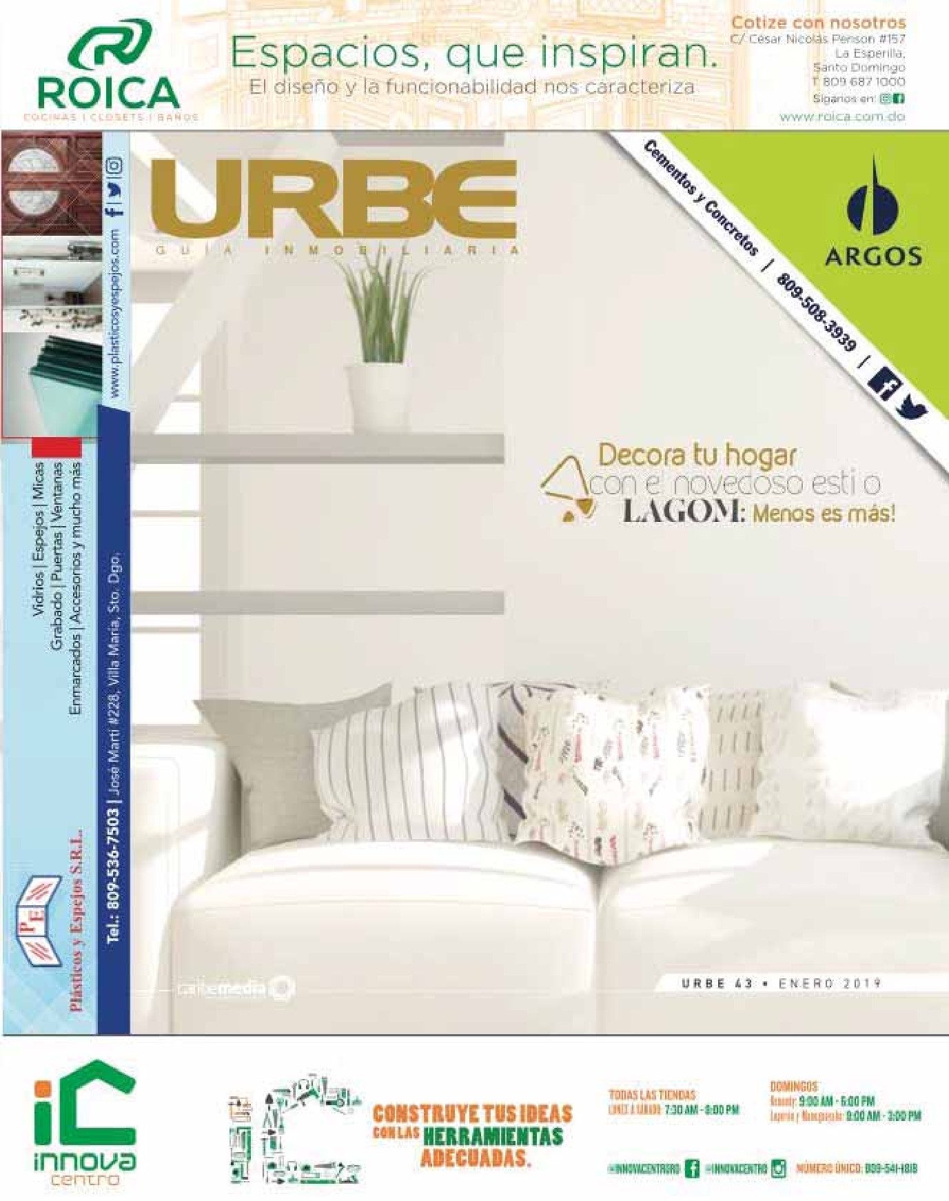 Portada URBE Guía Inmobiliaria: Año 2019 - Mes Enero - Edición 43